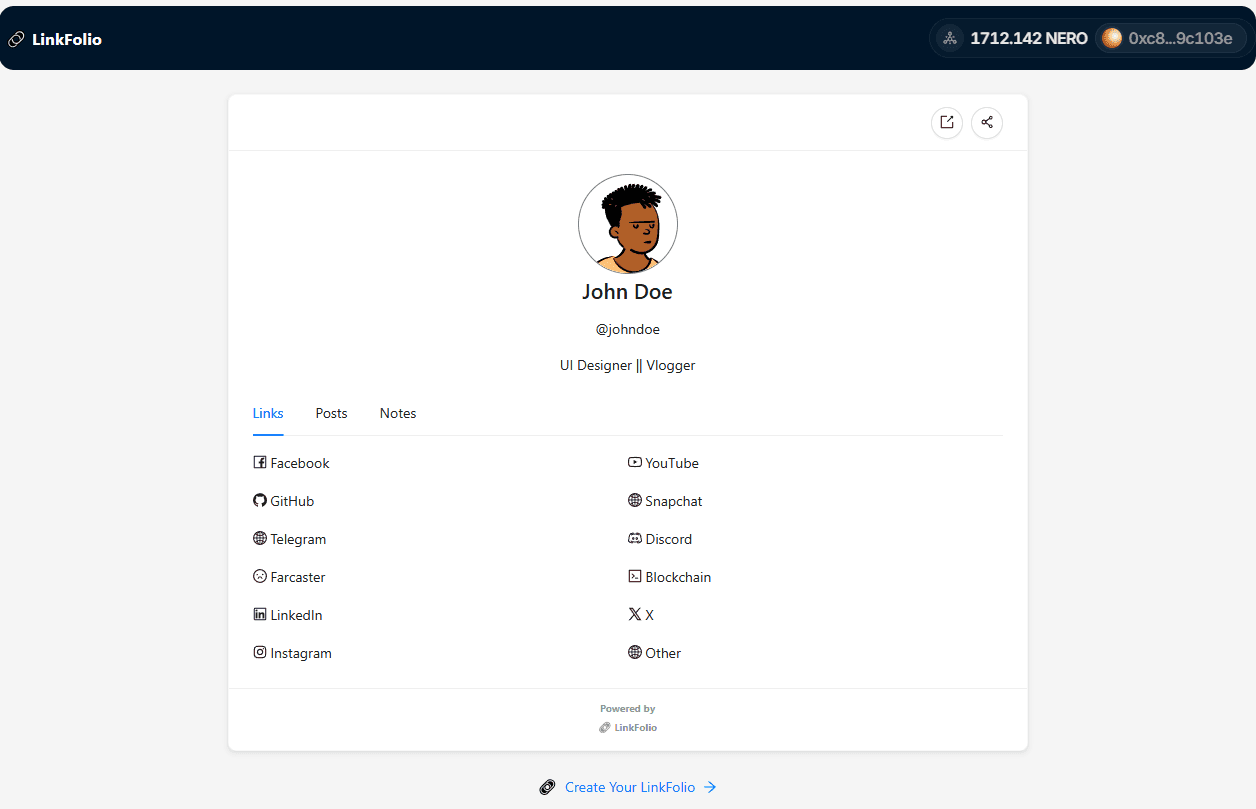 Linkfolio background