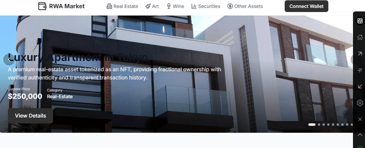 RWA NFT Marketplace background